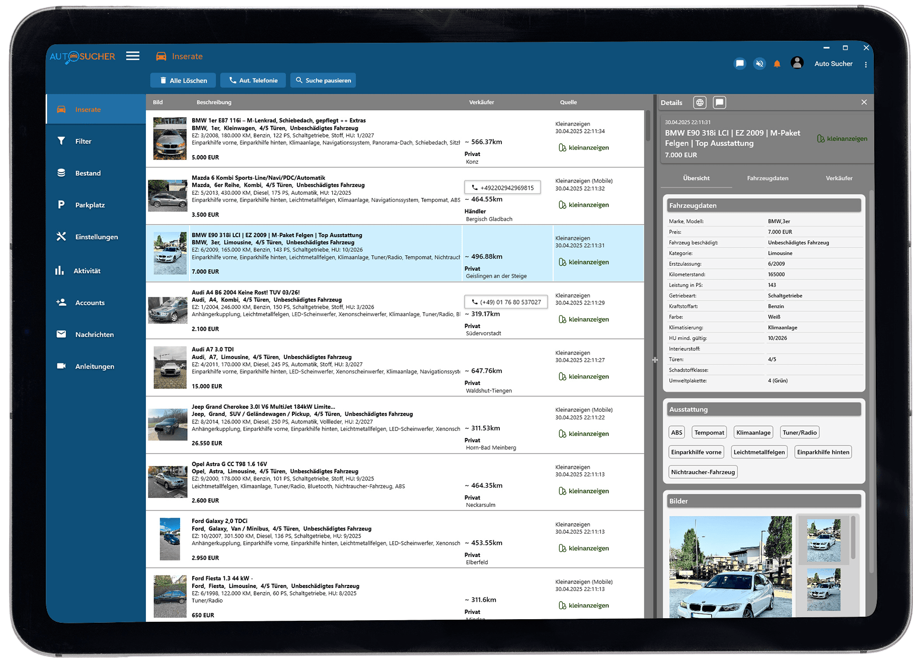 Auto finden Software